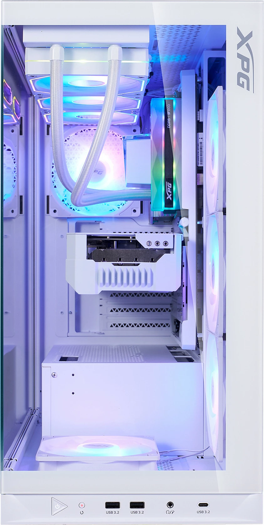 Kasë ADATA XPG INVADER X BTF Midi Tower, ATX/micro ATX/Mini-ATX, Tempered Glass, e bardhë