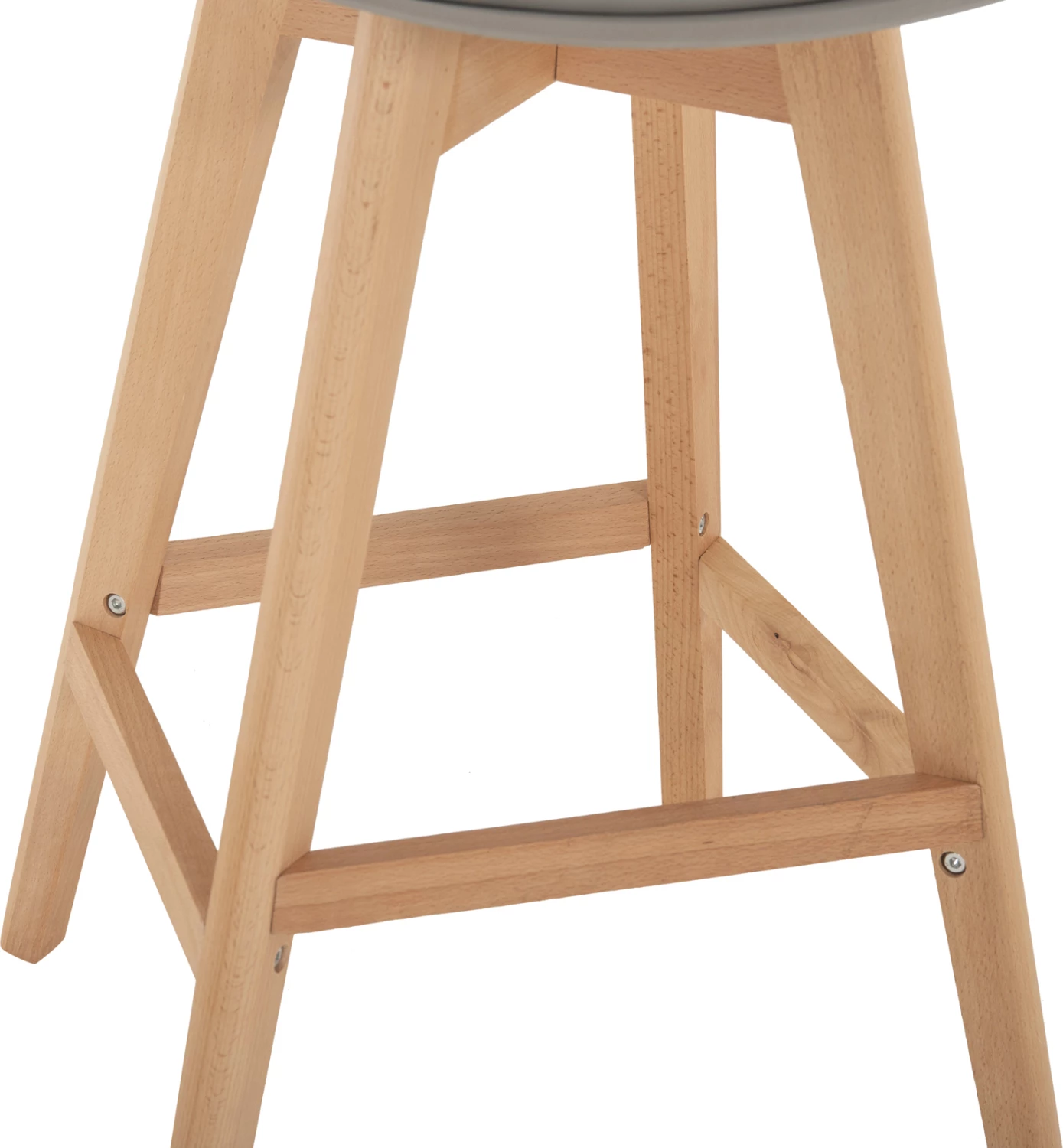 Karrige për bar VEGAS FH8000.30, polipropilen gri - dru ahu ngjyrë natyrale, 47x58x107H cm., set prej 4 copë