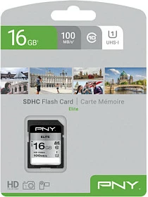Kartelë memorie PNY Elite 16GB SDHC Class 10 UHS-I e zezë