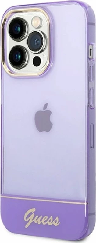 Mbrojtëse telefoni Guess Translucent për iPhone 14 Pro Max, vjollcë