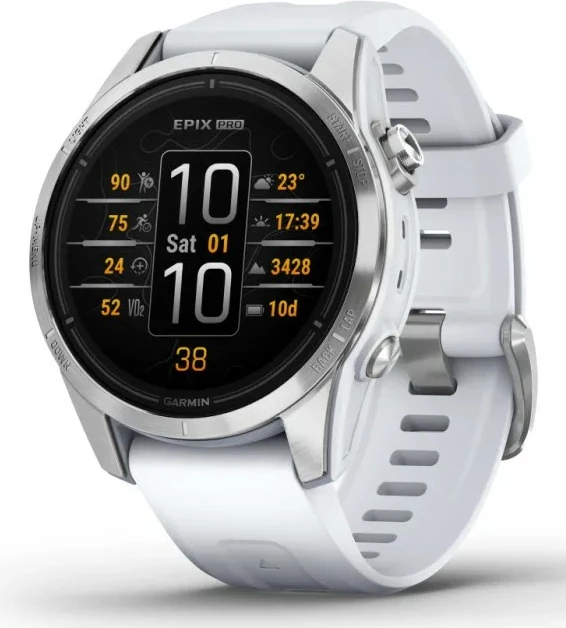 Smartwatch Garmin Epix Pro Gen 2 42mm bardhë/argjend