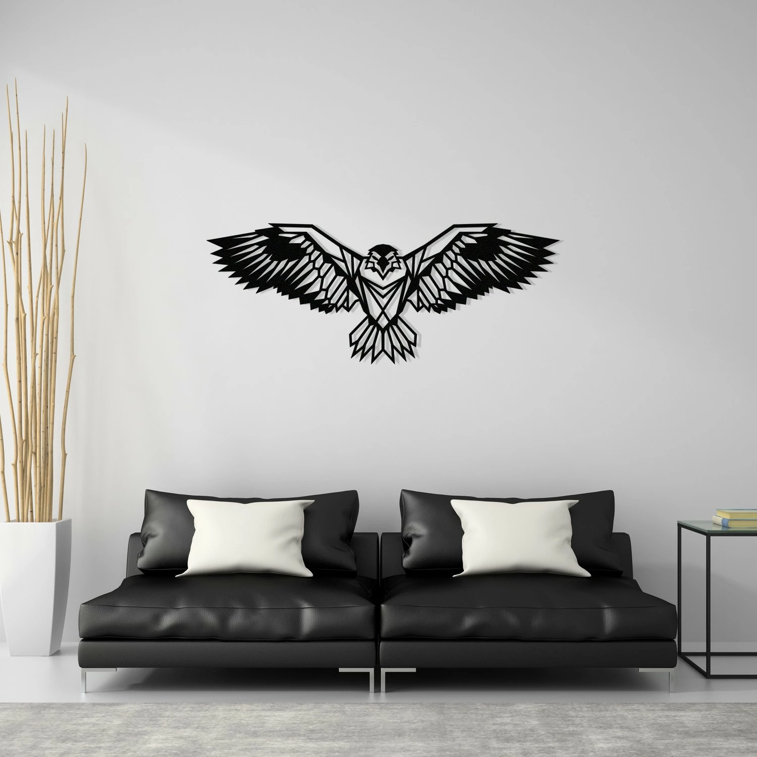 Dekor metalik për mur, shqiponjë, Wallity Eagle3, ngjyrë e zezë