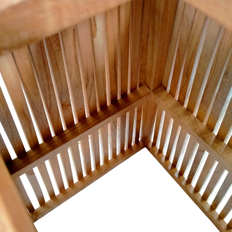 Bazë për tavolinë bar Darius dru mindi, ngjyrë natyrale, 60x60x90cm