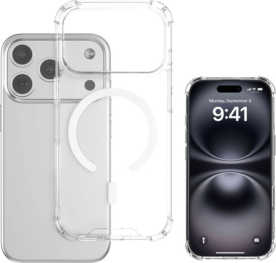 Mbështjellës 4smarts Hybrid Case Ibiza për iPhone 17 Pro transparent