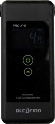 Alkomat Alcofind Pro X-5, sensor elektrokimik, 0.0–5.0‰, memorie 10 matje, grafit, me kasë