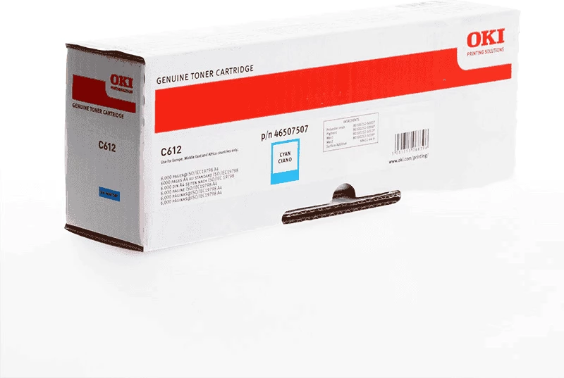 Toner OKI 46507507 6000 faqe për C612 cyan