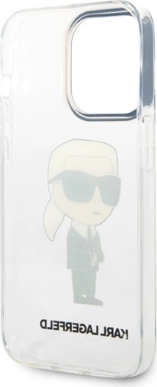 Mbështjellës Karl Lagerfeld Ikonik për iPhone 14 Pro, Transparent