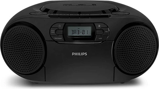 Radio portative Philips TAZ2500/10, CD/Kasetë, DAB+/FM, Bluetooth, e zezë