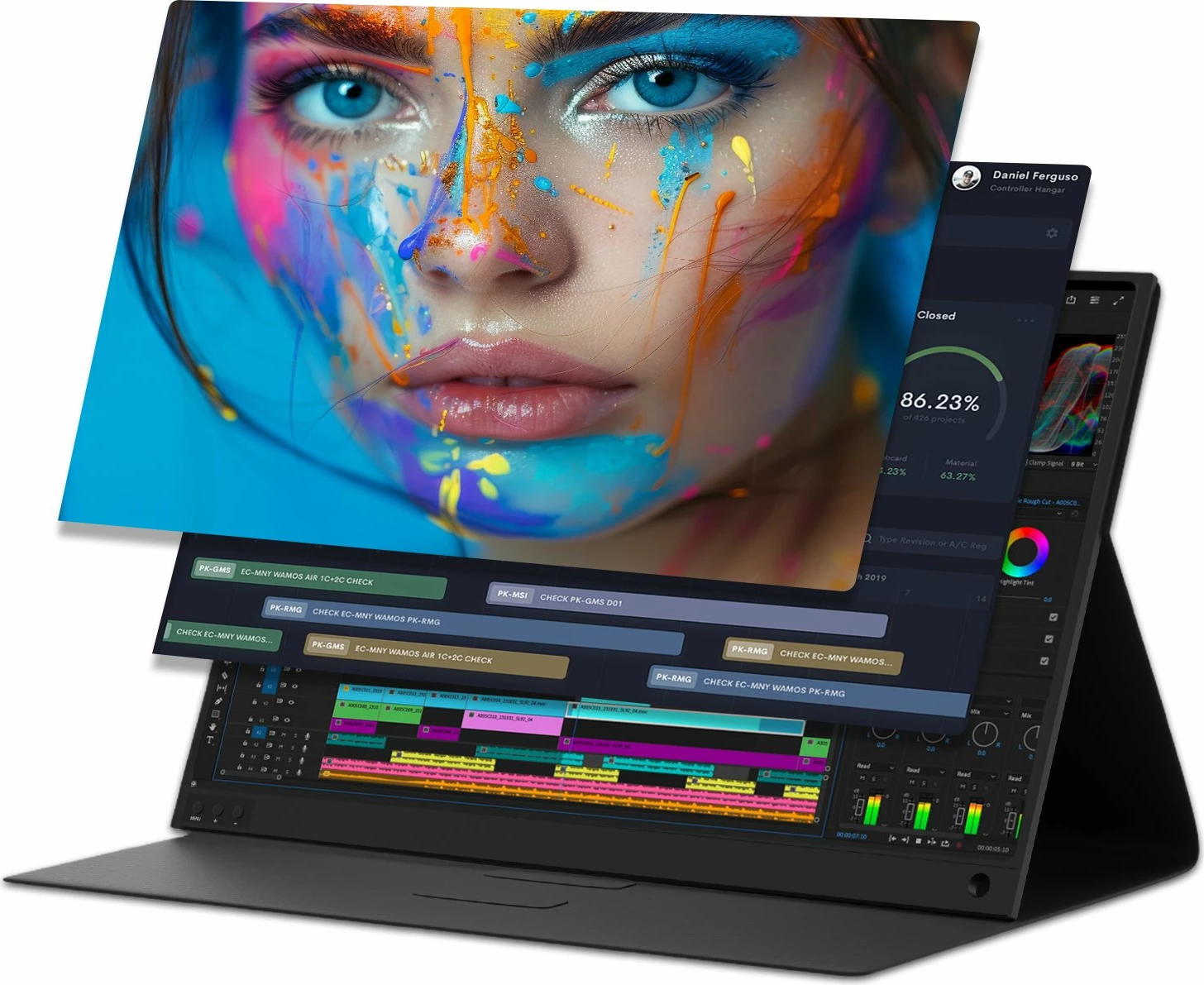Monitor portativ Zeuslap P15A 15.6\" Full HD IPS 60Hz, zi