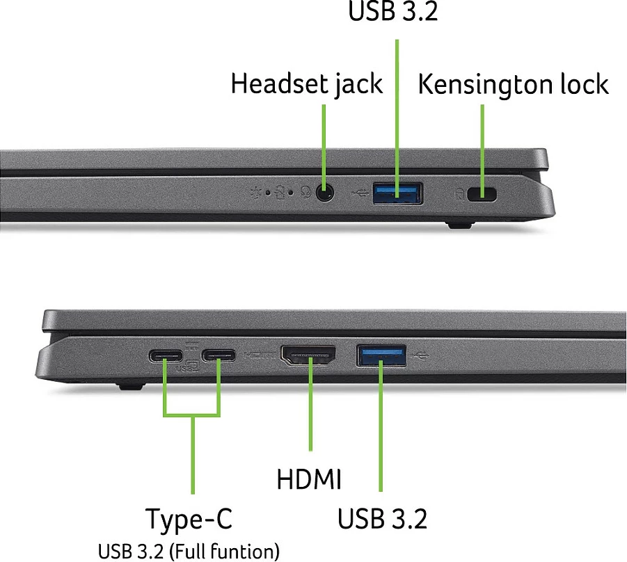 Laptop Acer Aspire Go 17 AG17-31P-36S2, Core 3 N355, 16GB RAM Memorje, 512GB SSD, Windows 11 Home, gri