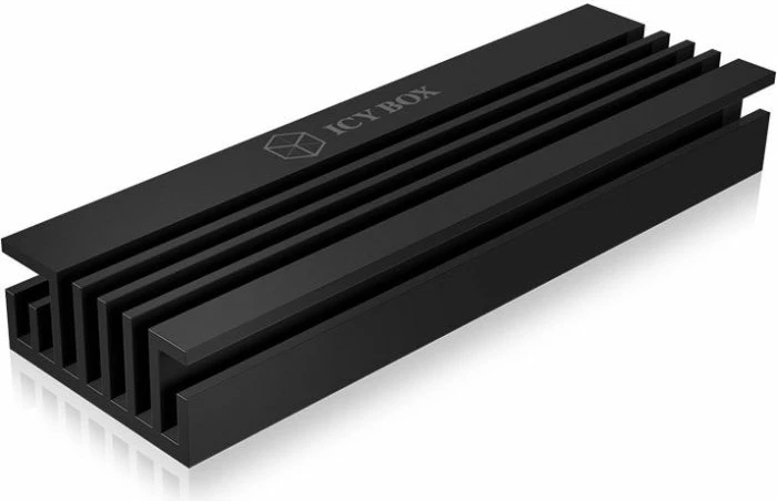 Ftohës pasiv për M.2 SSD ICYBOX IB-M2HS-70, M.2 2280, alumin, 3 sete thermal pads, e zezë