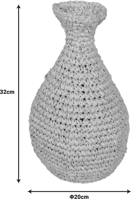 Vazo sisal ngjyrë natyrale D20x32cm