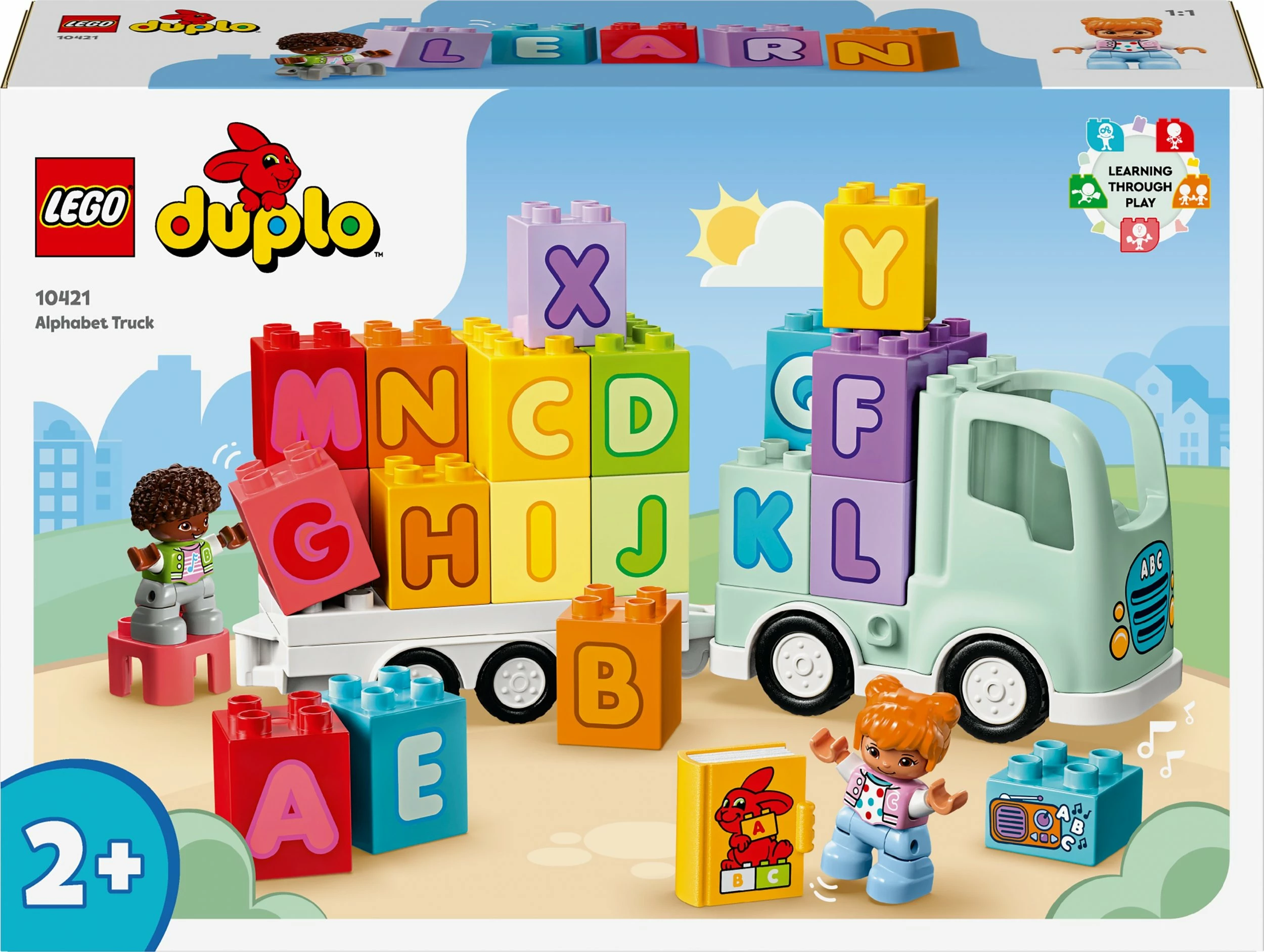 Set ndërtimi LEGO DUPLO Town Kamion me alfabet 10421, 36 copë, 2+ vjet, shumëngjyrësh