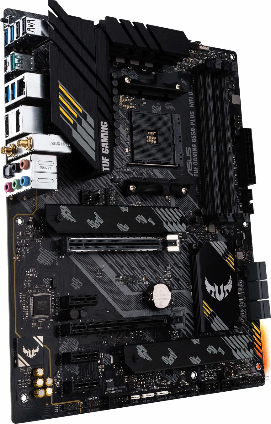Pllakë amë Asus TUF GAMING B550-PLUS WIFI II ATX, WiFi 6, Bluetooth, 2.5G LAN, 4x DDR4 deri 128GB, e zezë