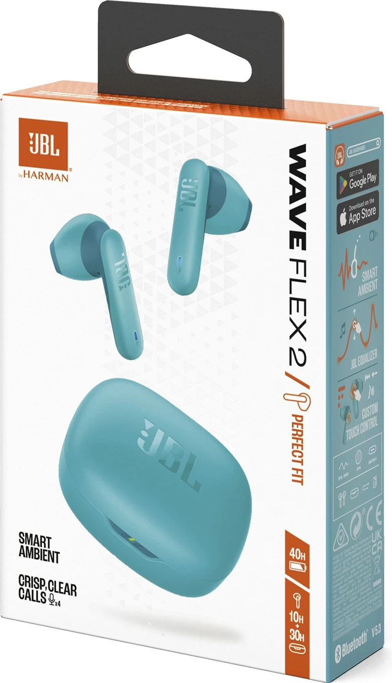 Kufje JBL Wave Flex 2, Bluetooth, deri 40 orë, Blue