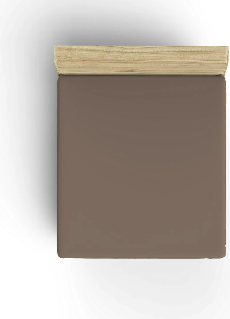 Çarçaf fitted Ranforce king, ngjyrë kafe, L'essentiel