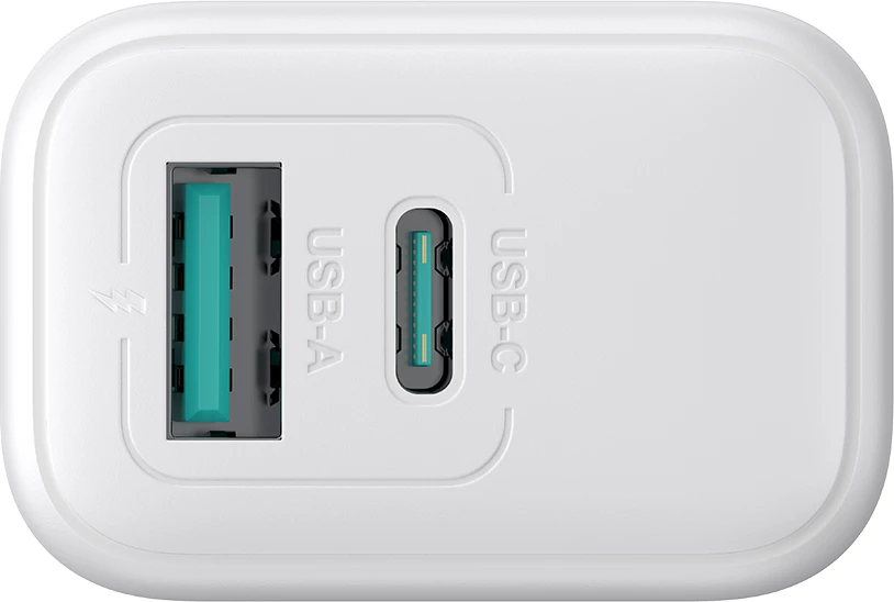 Karikues muri Joyroom JR-TCF21 20W PD/QC 3.0 2 porta USB-C/USB-A prizë UK i bardhë