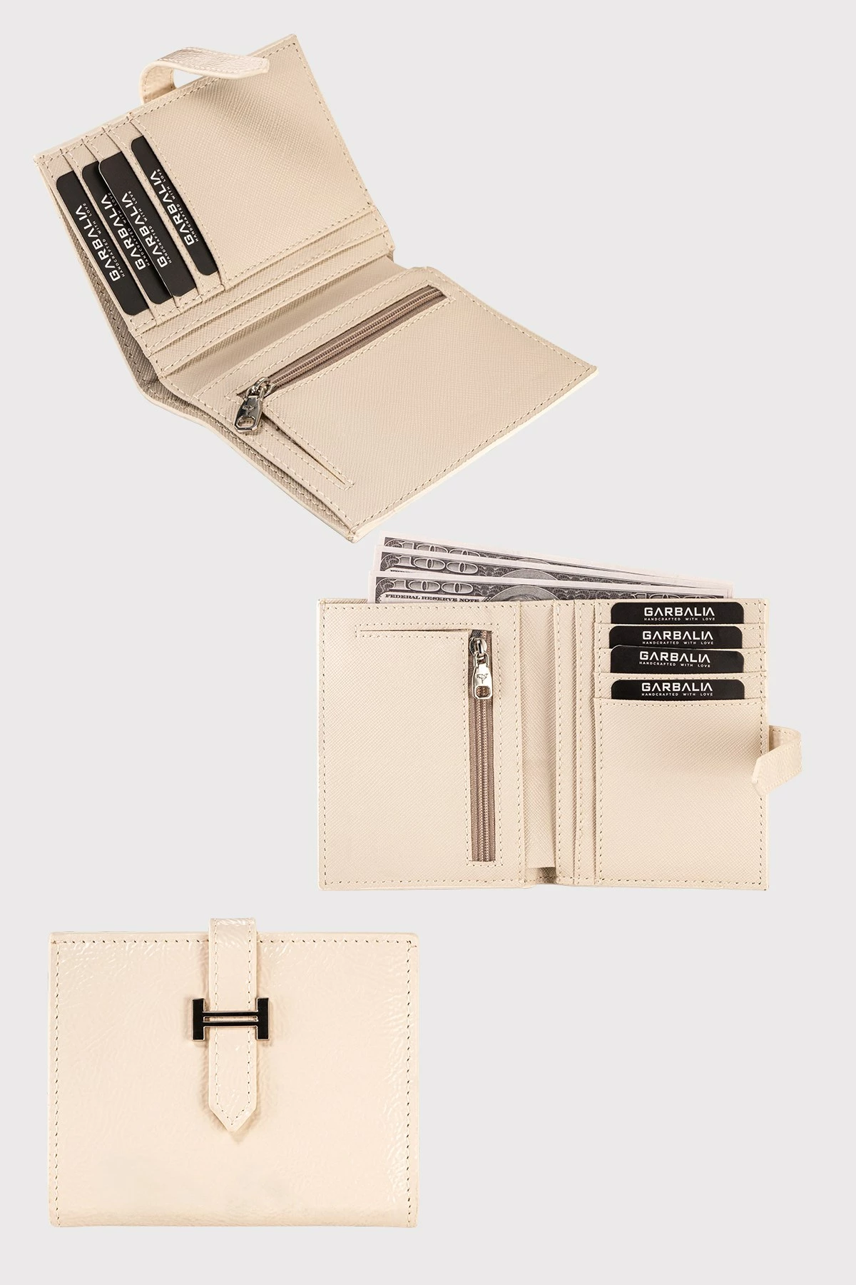Portofol për gra, Zoozie Bags, Helsinki Parlak, krem