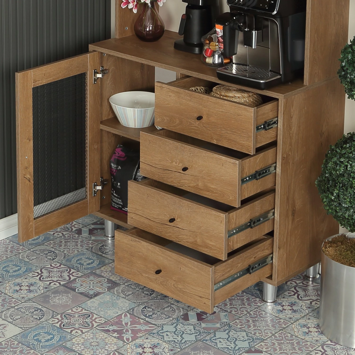 Dollap multifunksional, ngjyrë lisi kaukazian, Grano 96