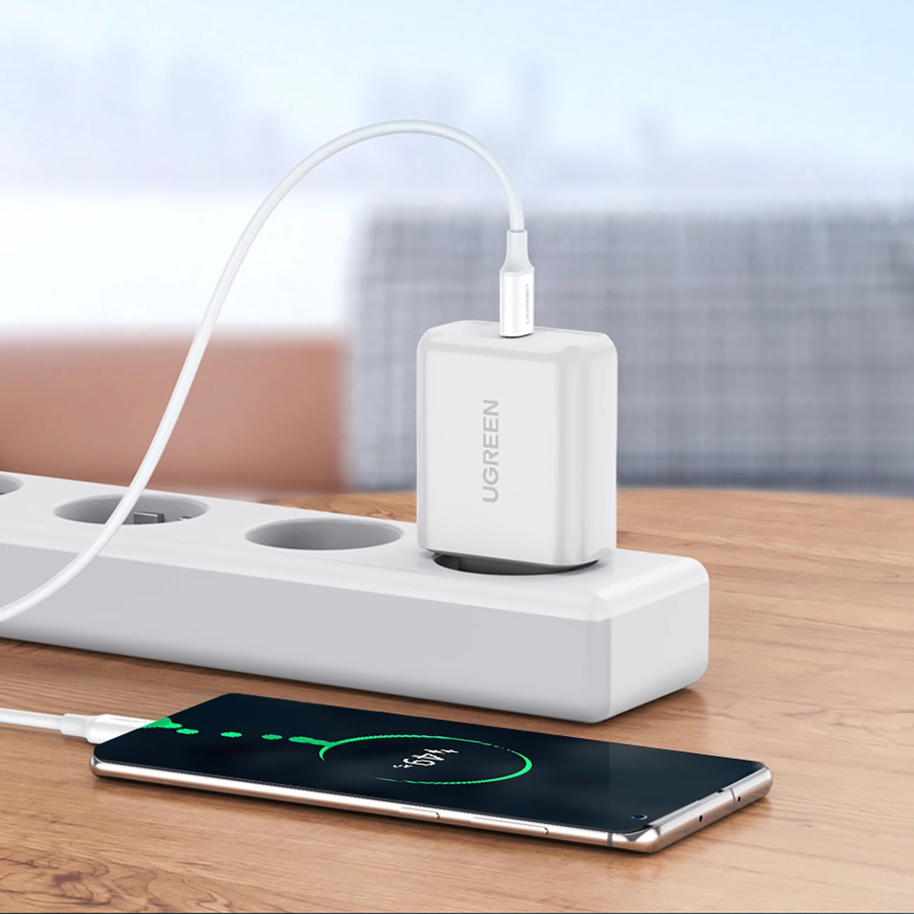 Kabllo USB-C në USB-C Ugreen US264 60517, 0.5m, e bardhë