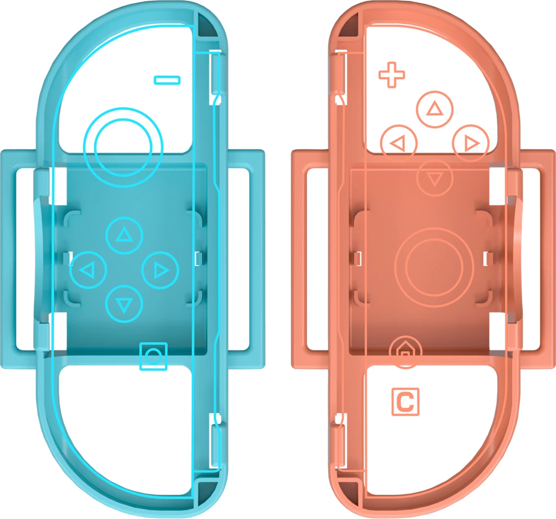 Set aksesorësh lojërash 23-në-1 për Nintendo Switch 2, Hurtel Family Accessory Pack 2, plastikë, portokalli e kaltër, set 23 pjesë