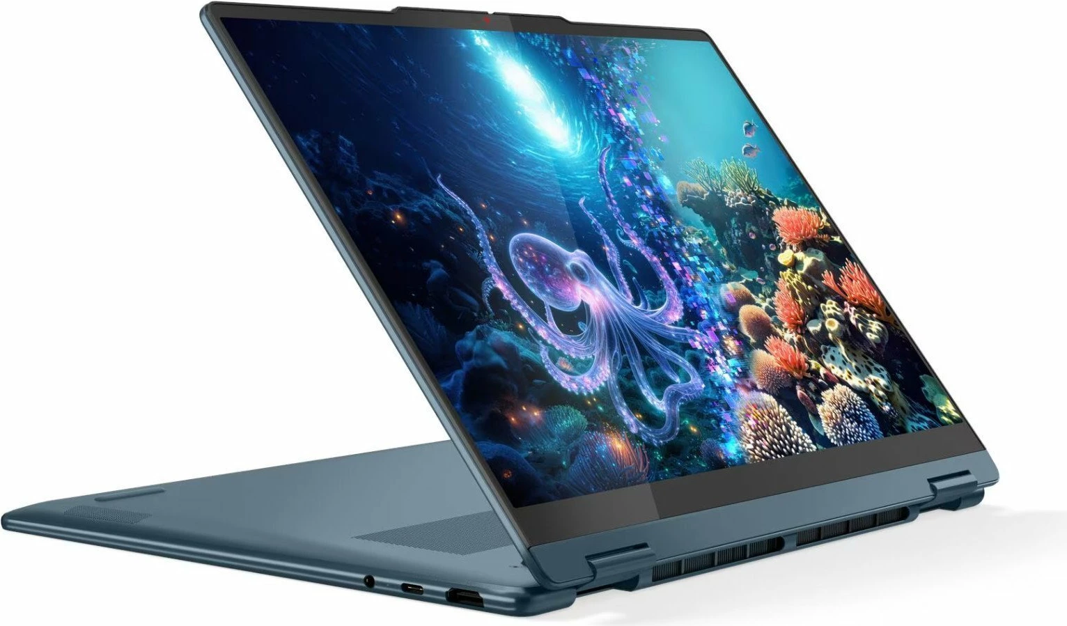Laptop 2n1 Lenovo Yoga 7 14AKP10 (83JR008NPB) Ryzen AI 5 340, 16GB RAM, 512GB SSD, 14" OLED Touch, Windows 11, blu, set me Yoga Pen
