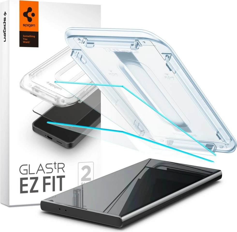 Mbrojtës ekrani xham i temperuar Spigen Glas.tR EZ Fit për Samsung Galaxy S24 Ultra, 2 copë