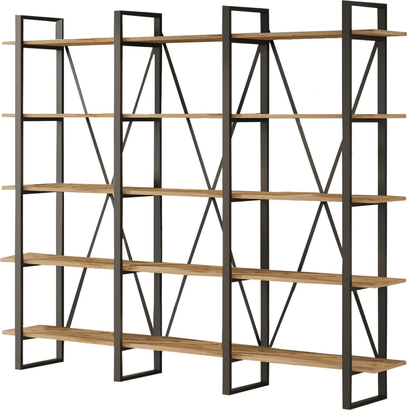 Raft librash Hanah Home, Ml4-A, ngjyrë Atlantic Pine, 219.6x180x34 cm