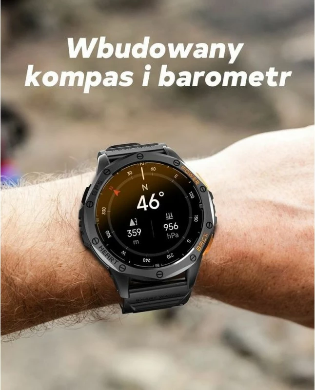 Smartwatch për meshkuj Gravity, e zezë