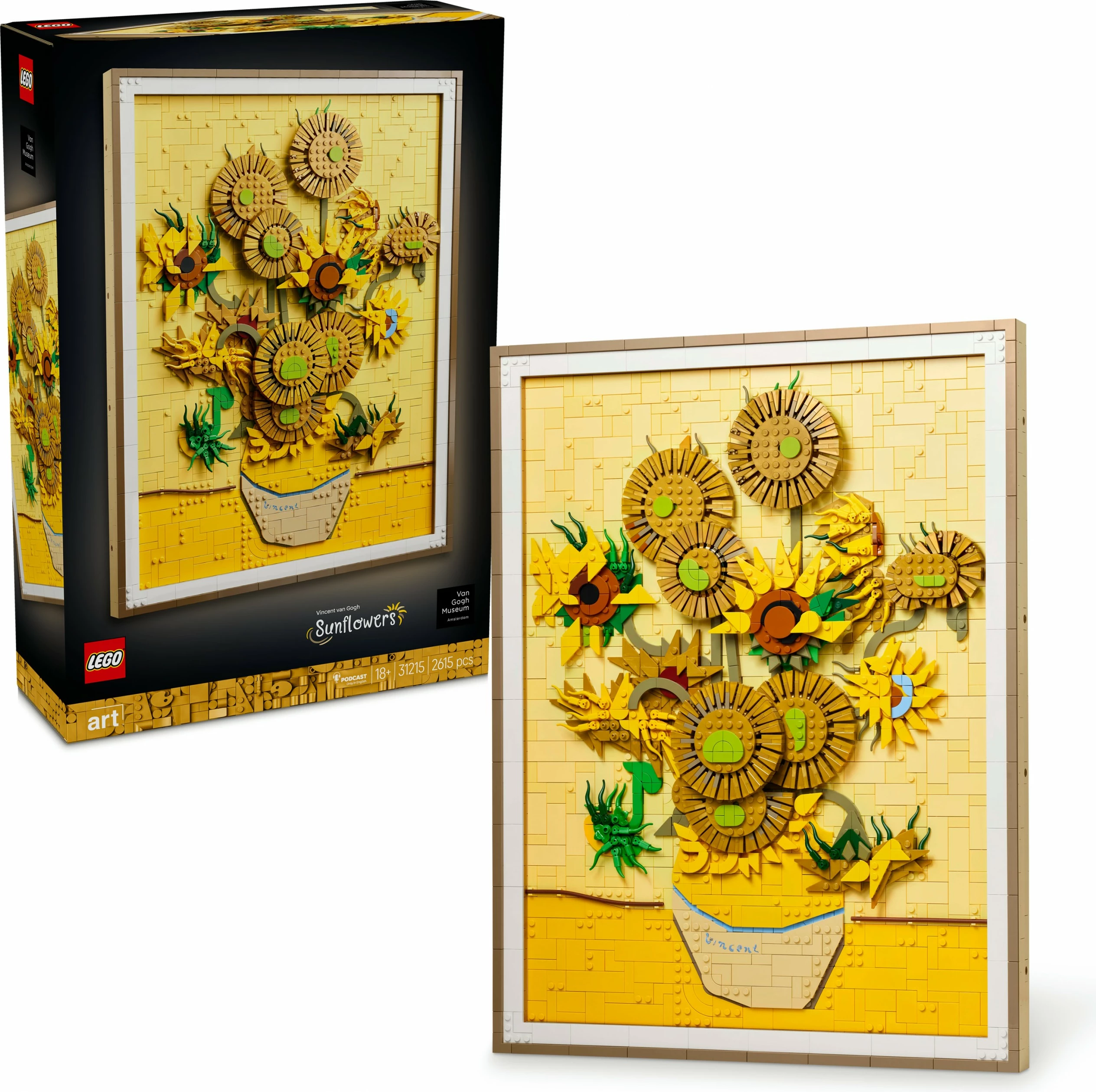 Set ndërtimi LEGO Art 31215 Vincent van Gogh Sunflowers, shumëngjyrësh