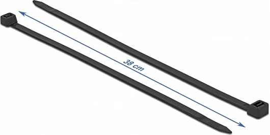 Lidhëse kabllosh DeLOCK 380 x 7.6 mm, rezistente në të ftohtë, 50 copë, e zezë