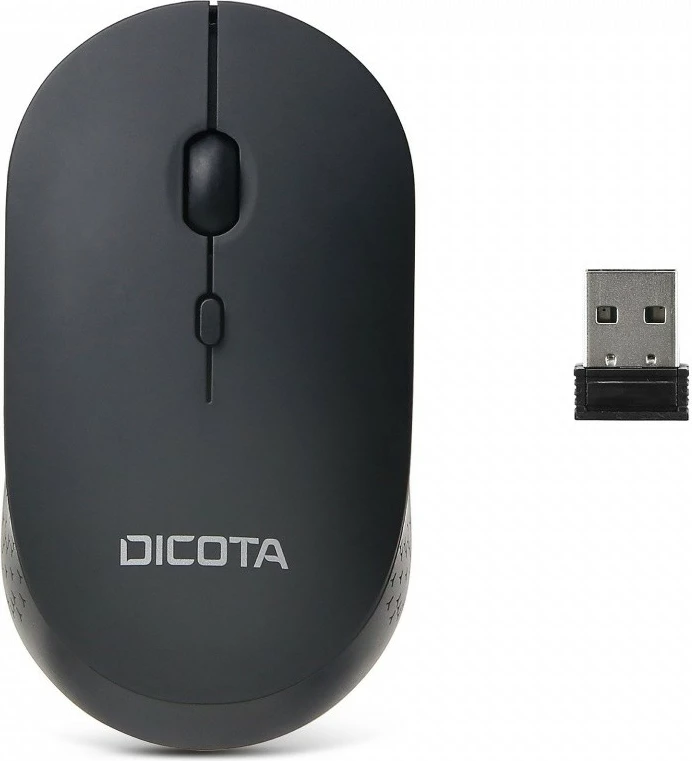 Maus pa kabllo DICOTA Silent V2, USB, i zi