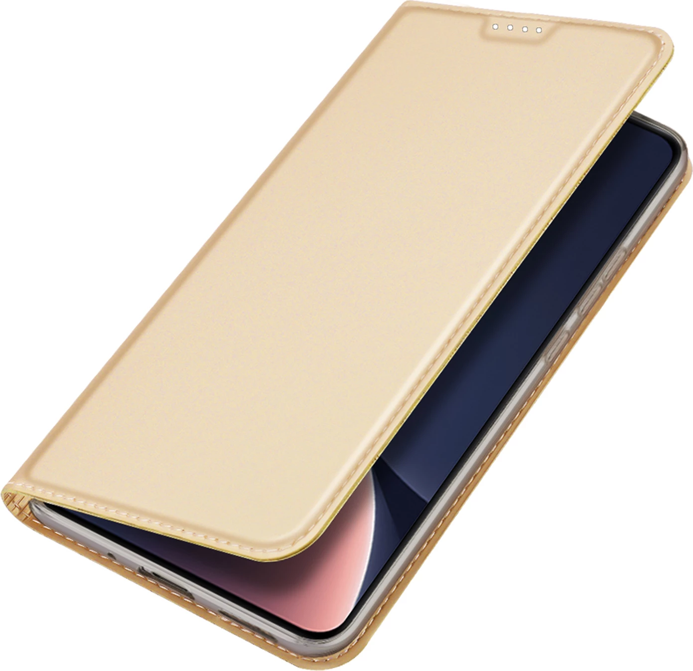 Mbështjellës Dux Ducis Skin Pro për Xiaomi 13, me kapak, xhep për kartelë, funksion stand, ari