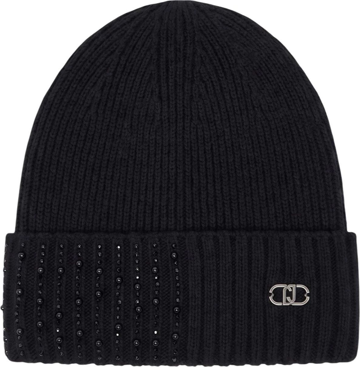 Kapelë beanie për femra Liu Jo 2F6027 MAA06, e zezë