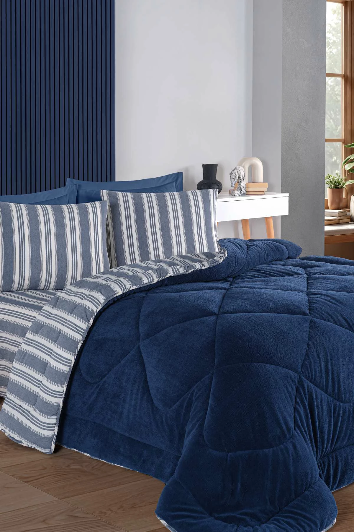 Set fjetjeje dopio L'essentiel, Soft Line, ngjyrë navy