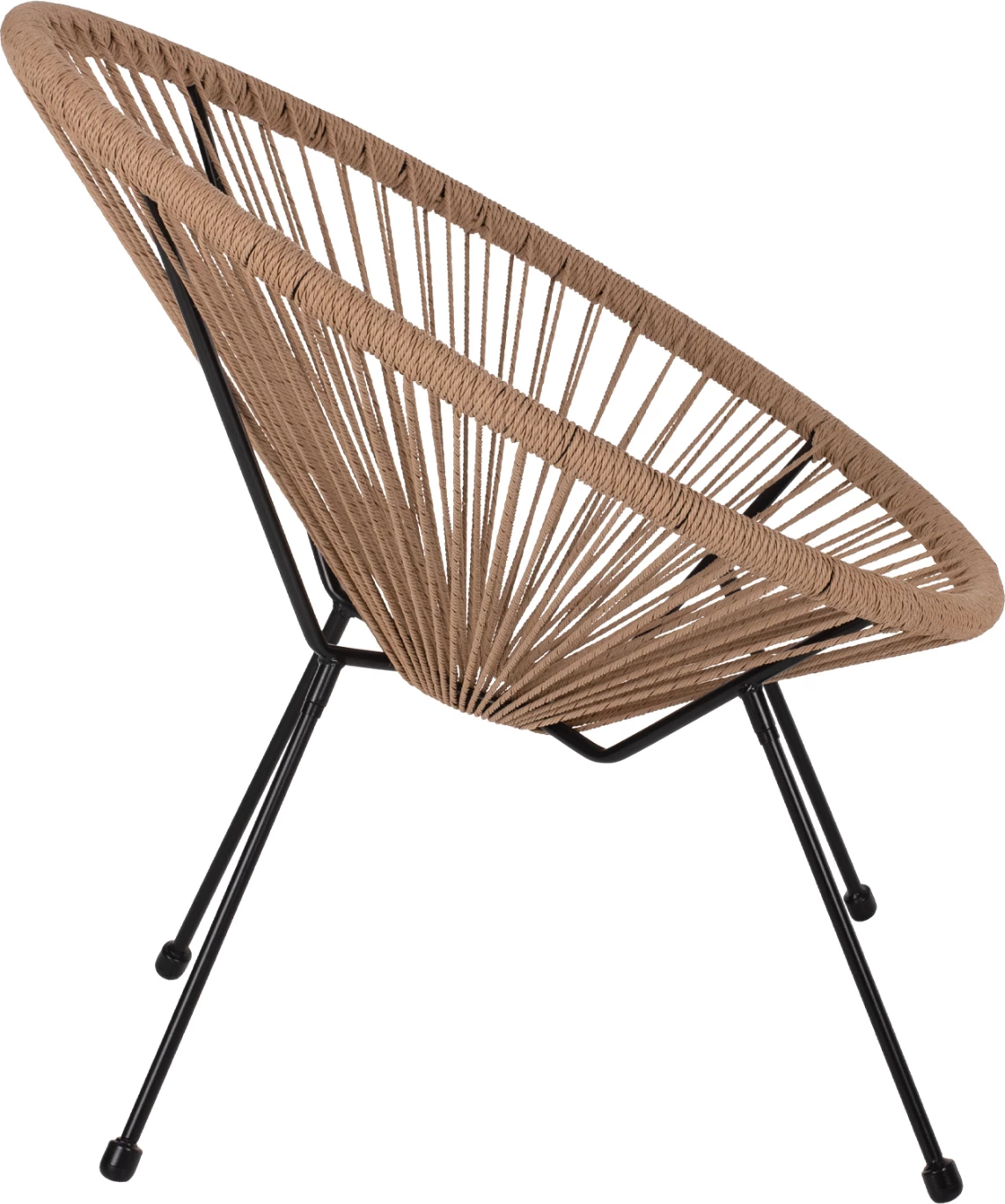 Karrige ACAPULCO lloj foleje, metal i zi & rattan natyral, FH5871.01, 70x73x79Hcm