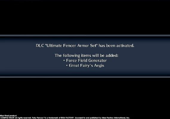 Fairy Fencer F ADF Ultimate Fencer Armor Set DLC EN/JA/ZH Global