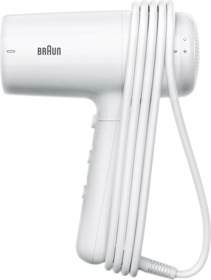 Tharëse flokësh Braun HD226E, 2200W, 3 nivele nxehtësie, Cool shot, me difuzer dhe koncentrator, kabllo 1.95 m, e bardhë