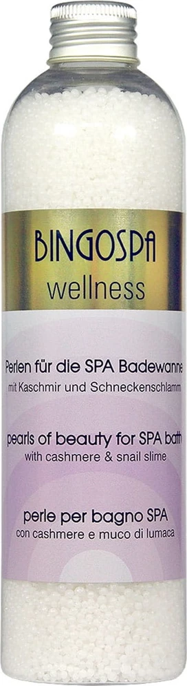 Perla për banjë BingoSpa me kashmir dhe mukus kërmilli, 230g