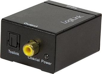 Konvertues audio LogiLink, analog në digital SPDIF/COAX, i zi