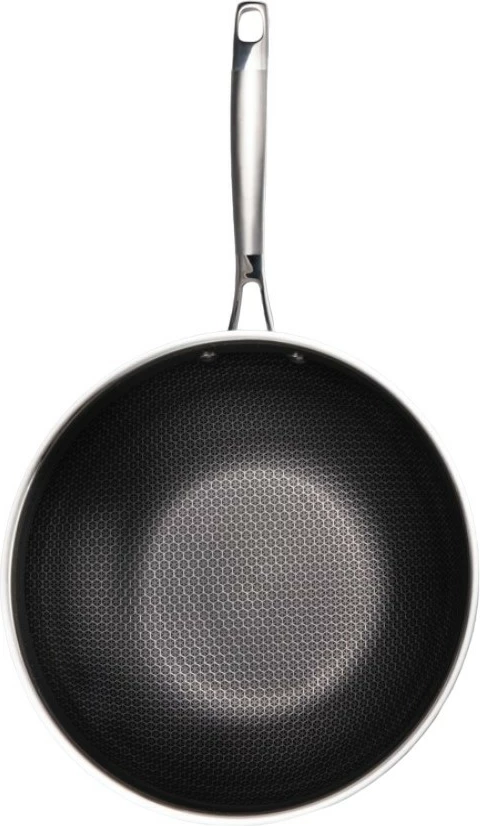 Tigan i thellë wok Feel-Maestro MR-1224-30, 30 cm, çelik inox, jo-ngjitës, argjend
