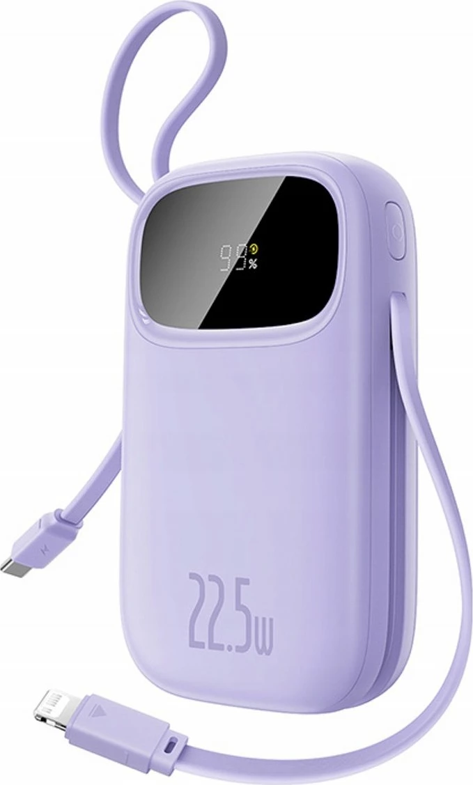 Powerbank Baseus EnerFill FC21 Qpow 3 20000mAh 22.5W me ekran digjital me kabllo të integruar, vjollcë