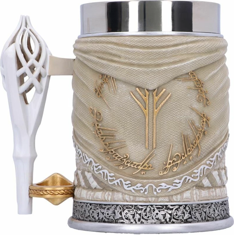 Krigë NEMESIS NOW Lord of the Rings Gandalf the White, e licencuar zyrtarisht, resin e pikturuar me dorë, e bardhë