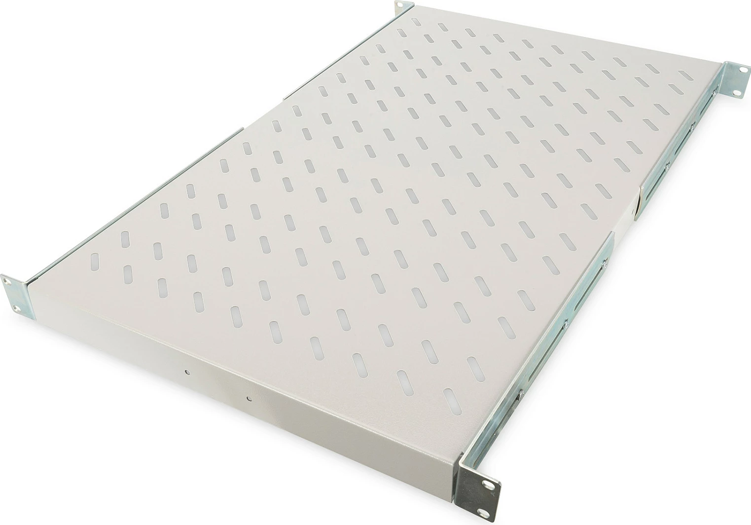 Raft metalik Digitus 1U 44x483x737mm, deri 100KG, gri