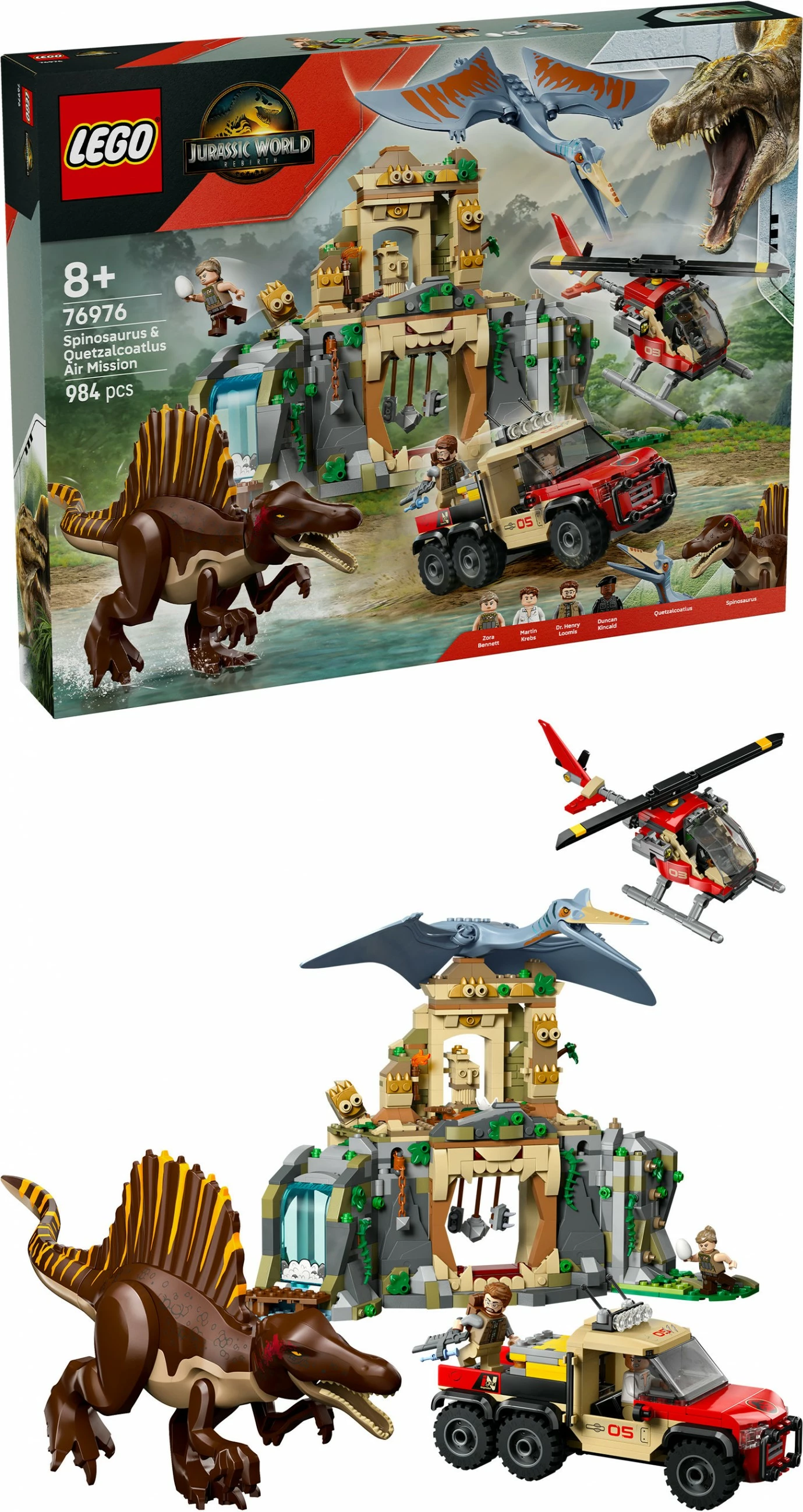 Set ndërtimi LEGO Jurassic World 76976, 984 pjesë, shumëngjyrësh