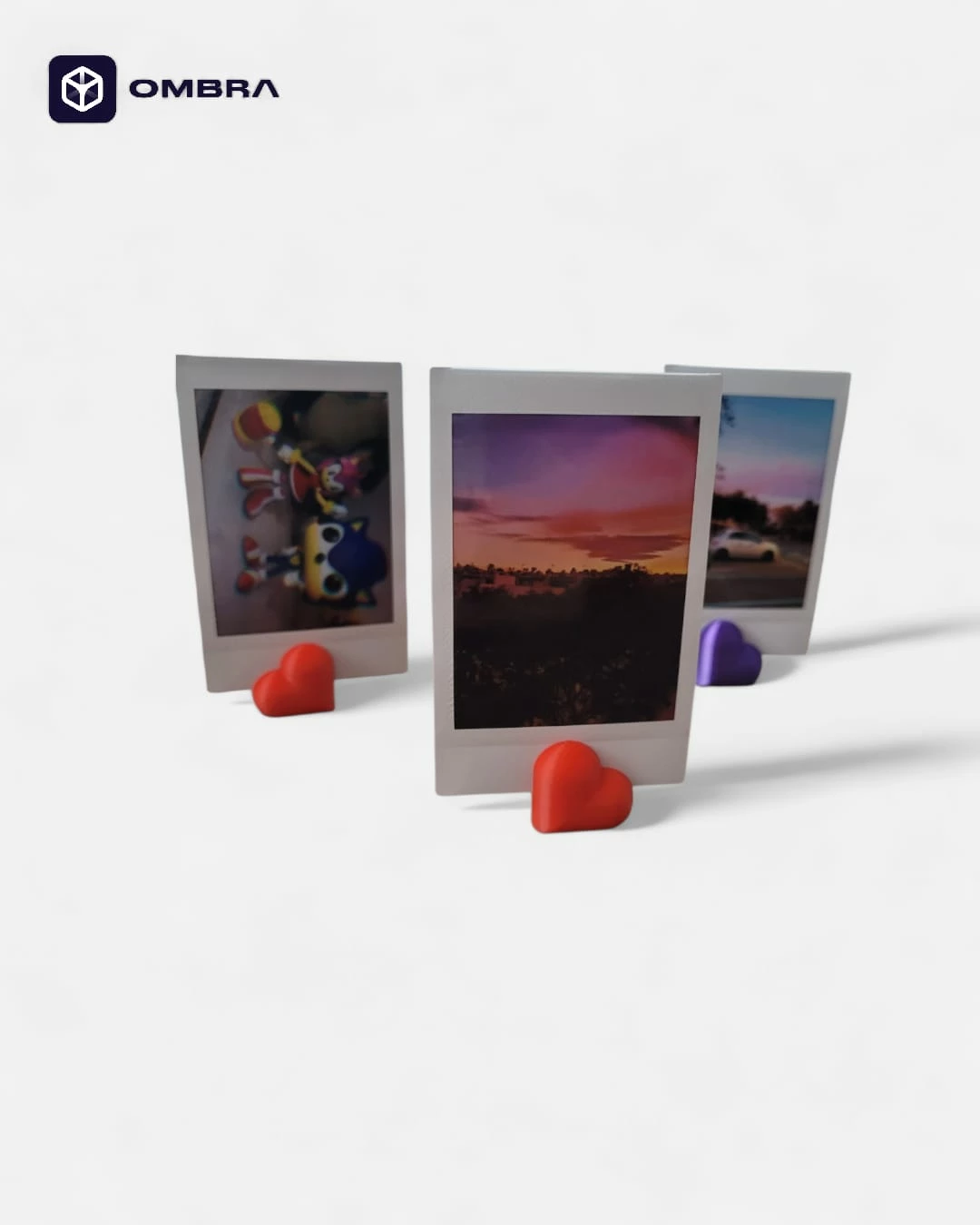 Mbajtëse Fotosh “Heart” – Set 2 Copë e kuqe