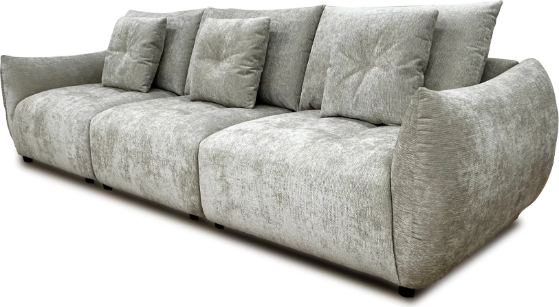 Kauç 3 vendësh, ngjyrë gri, 313x100x89cm