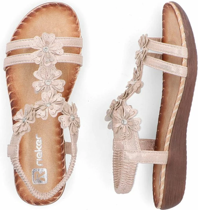 Sandale femrash Rieker V7573-90, të arta