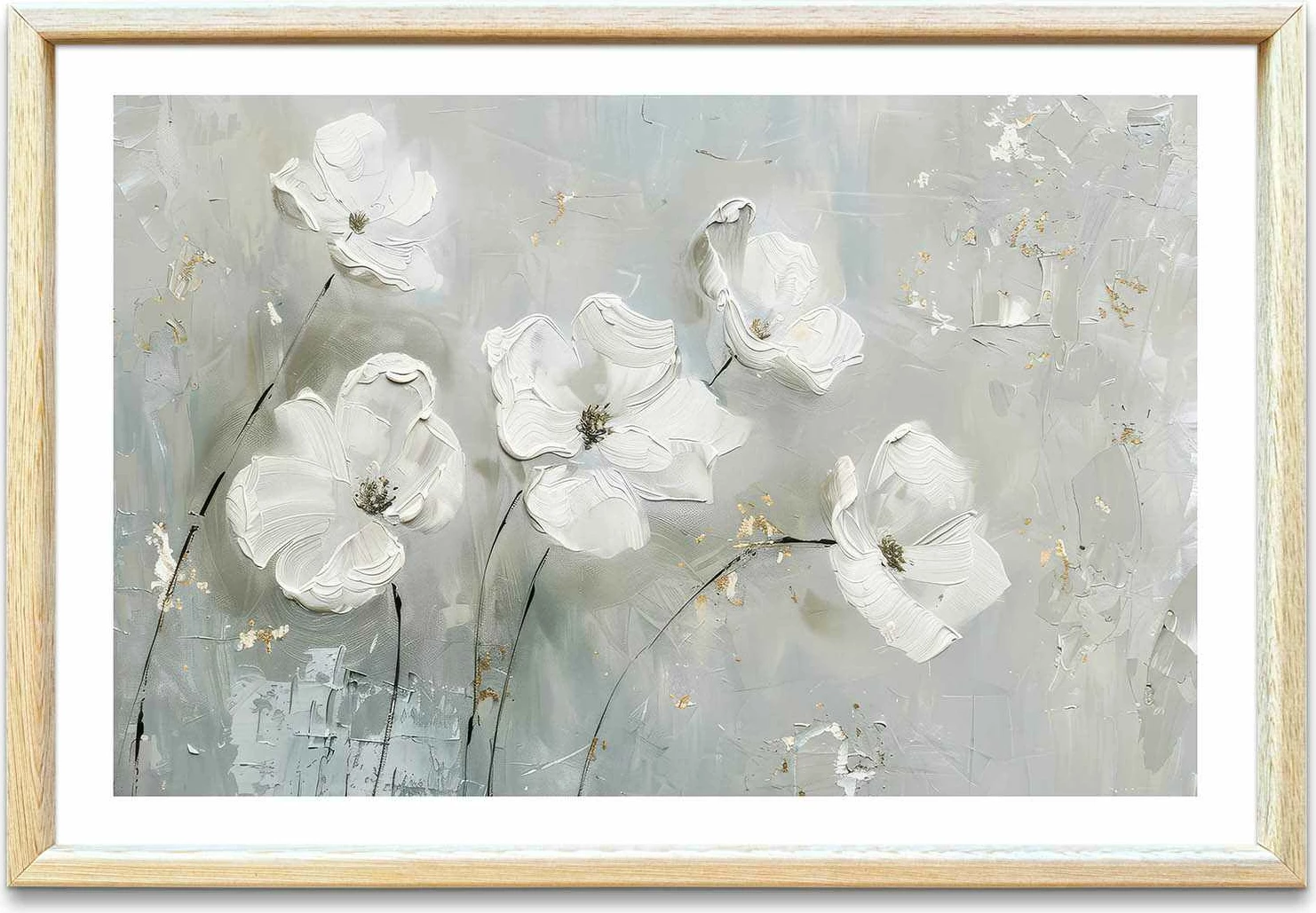 Pikturë dekorative me kornizë MDF Wallity, Ahswabisabi-004, 42x62cm