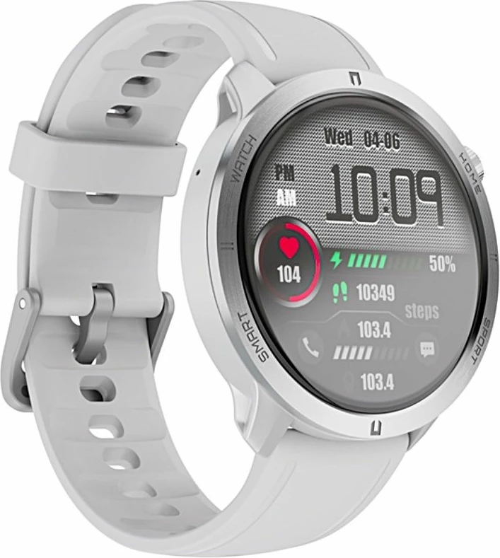 Smartwatch unisex Rubicon, e bardhë/argjend